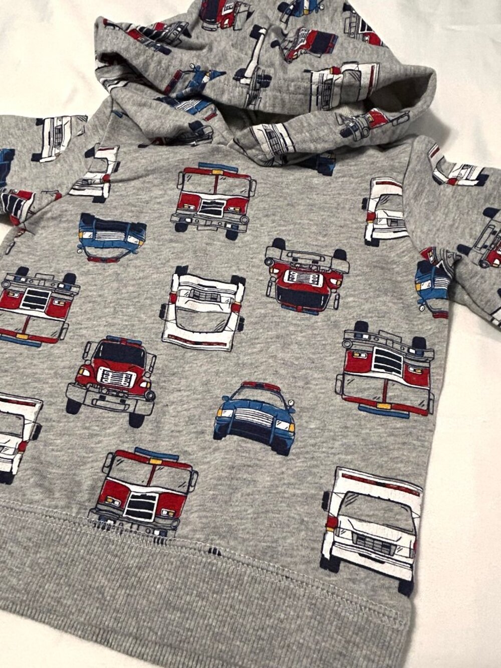 2T Carter's Toddler Emergency Vehicle Hoodie Firetruck Police Car Ambulance NEW!